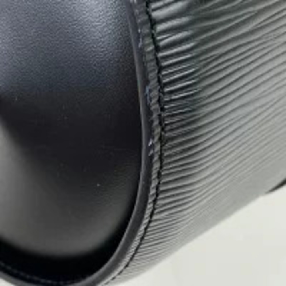 Louis Vuitton Noir Handbag Epi Cylindrical Leather Soufflot Black